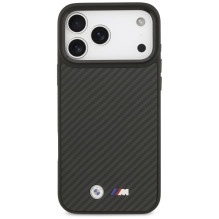 BMW dėklas, skirtas IPHONE 17 Pro Max, suderinamas su MagSafe BMHMP17X24CFMMK (matinis Kevlaras), juodas