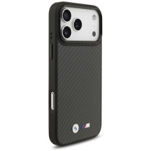 BMW dėklas, skirtas IPHONE 17 Pro Max, suderinamas su MagSafe BMHMP17X24CFMMK (matinis Kevlaras), juodas