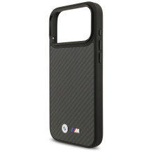 BMW dėklas, skirtas IPHONE 17 Pro Max, suderinamas su MagSafe BMHMP17X24CFMMK (matinis Kevlaras), juodas