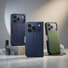 Atverčiamas dėklas, skirtas „Samsung A57 Split Book“, tamsiai mėlynas ir kreminės spalvos Atverčiamas dėklas, skirtas „Samsung A57 Split Book“, tamsiai mėlynas ir kreminės spalvos