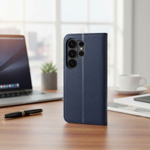 Atverčiamas dėklas, skirtas „Samsung A37 Split Book“, tamsiai mėlynas ir kreminės spalvos Atverčiamas dėklas, skirtas „Samsung A37 Split Book“, tamsiai mėlynas ir kreminės spalvos