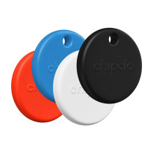„Chipolo POP“ – „Bluetooth“ sekiklis su keičiama baterija, skirtas „iOS“ ir „Android“, 4 vnt. pakuotėje – juodas, baltas „Chipolo POP“ – „Bluetooth“ sekiklis su keičiama baterija, skirtas „iOS“ ir „Android“, 4 vnt. pakuotėje – juodas, baltas