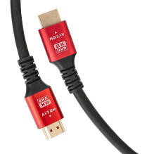 HDMI 2.1 kabelis 8K 60Hz / 4K 120Hz - itin didelės spartos, HDR, eARC, VRR, 48Gbps 5 m, juodas HDMI 2.1 kabelis 8K 60Hz / 4K 120Hz - itin didelės spartos, HDR, eARC, VRR, 48Gbps 5 m, juodas
