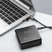 Daugiafunkcis įkroviklis Forcell F-Energy 6in1 USB A + USB C PD 45W + išorinė baterija 15000 mAh + belaidis įkrovimas 15 Daugiafunkcis įkroviklis Forcell F-Energy 6in1 USB A + USB C PD 45W + išorinė baterija 15000 mAh + belaidis įkrovimas 15
