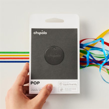 „Chipolo POP“ – „Bluetooth“ sekiklis su keičiama baterija, skirtas „iOS“ ir „Android“, juodas „Chipolo POP“ – „Bluetooth“ sekiklis su keičiama baterija, skirtas „iOS“ ir „Android“, juodas