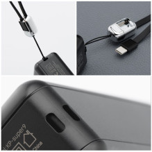 Multifunction charger Forcell F-Energy 6in1 USB A + USB C PD 45W + power bank 15000 mAh + wireless charging 15W black Multifunction charger Forcell F-Energy 6in1 USB A + USB C PD 45W + power bank 15000 mAh + wireless charging 15W black