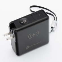Multifunction charger Forcell F-Energy 6in1 USB A + USB C PD 45W + power bank 15000 mAh + wireless charging 15W black Multifunction charger Forcell F-Energy 6in1 USB A + USB C PD 45W + power bank 15000 mAh + wireless charging 15W black