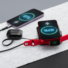 Multifunction charger Forcell F-Energy 6in1 USB A + USB C PD 45W + power bank 15000 mAh + wireless charging 15W black Multifunction charger Forcell F-Energy 6in1 USB A + USB C PD 45W + power bank 15000 mAh + wireless charging 15W black