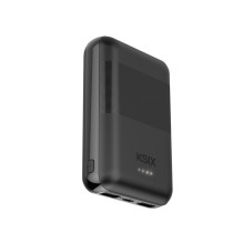 Ksix Powebank Mini 10000mAh 10W+cable USB-A USB-C Black
