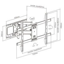 TV Mount - Gembird WM-80ST-02 Full Motion, 37-80 inches (60 kg) TV Mount - Gembird WM-80ST-02 Full Motion, 37-80 inches (60 kg)