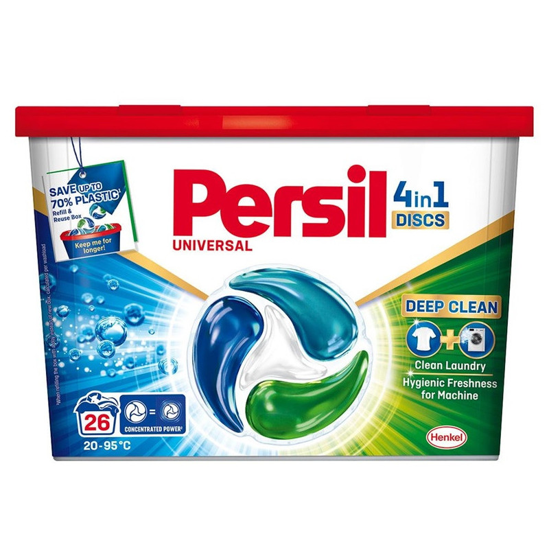 CAPS WASHING PERSIL DISCS WHITE 26PCE