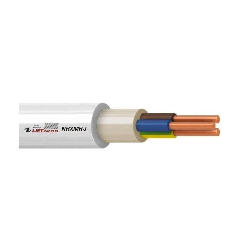 Behalogeninis kabelis Lietkabelis NHXMH-J,3 x 2.5mm², baltas
