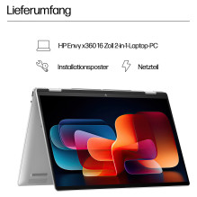HP ENVY x360 16" WUXGA IPS Core™ Ultra 7 155U 16 GB / 512 GB SSD Win11 16-ac0473ng nešiojamas kompiuteris HP ENVY x360 16" WUXGA IPS Core™ Ultra 7 155U 16 GB / 512 GB SSD Win11 16-ac0473ng nešiojamas kompiuteris