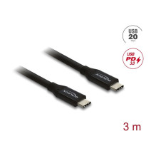 Delock Koaxiales USB 20 Gbps Kabel USB PD 3.0 60 W 3 m