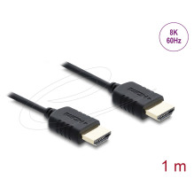 Delock Koaxiales High Speed HDMI Kabel 8K 60 Hz 48 Gbps mit Geflechtmantel 1 m Delock Koaxiales High Speed HDMI Kabel 8K 60 Hz 48 Gbps mit Geflechtmantel 1 m