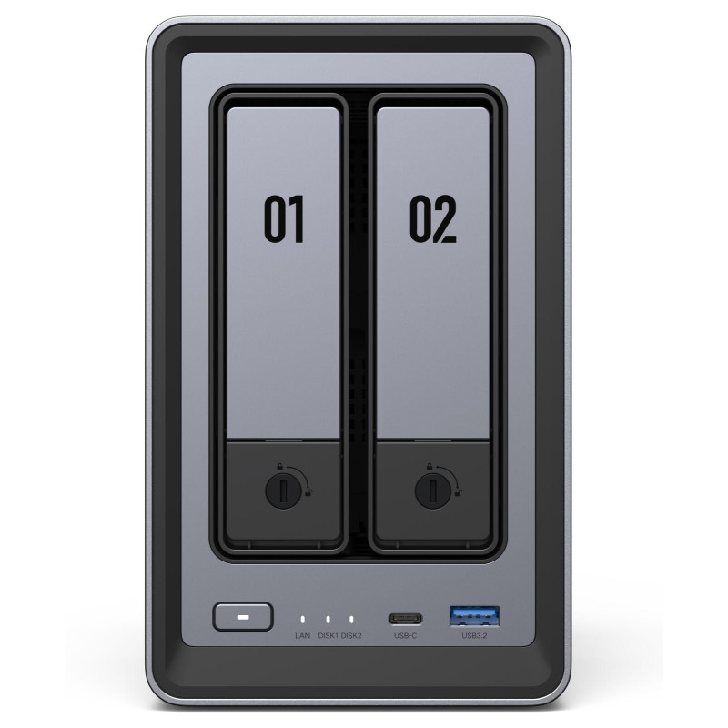UGREEN NASync DXP2800 2-Bay NAS 0 / 2 SATA 0 / 2 M.2 SSD 1x 2.5GbE 8GB RAM