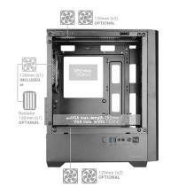 Mars Gaming MCVECTOR computer case Mini Tower Black Mars Gaming MCVECTOR computer case Mini Tower Black