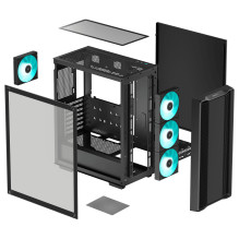 Midi DeepCool CC560 V2 schwarz Midi Tower Gehäuse ATX / mATX / Mini-ITX Glasfenster