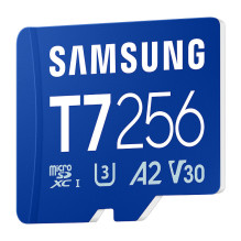 KORTELĖ SAMSUNG T7 microSD Speicherkarte 256GB fr Išmanieji telefonai, planšetiniai kompiuteriai ir delniniai konsolės b