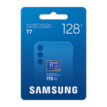 KORTELĖ SAMSUNG T7 microSD Speicherkarte 128GB fr Išmanieji telefonai Planšetiniai kompiuteriai ir delniniai konsolės bi