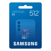 SAMSUNG T7 microSD memory card 512GB for smartphones, tablets and handheld consoles, up to 170MB/s read speed MB-MB512T/