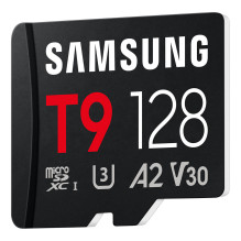 KORTELĖ SAMSUNG T9 microSD Speicherkarte 128GB bis zu 200 MB / s Lesen ir 130 MB / s Schreiben MB-MH128T / WW