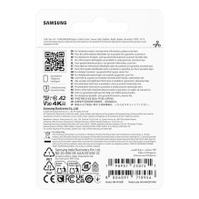 KORTELĖ SAMSUNG T9 microSD Speicherkarte 128GB bis zu 200 MB / s Lesen ir 130 MB / s Schreiben MB-MH128T / WW