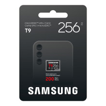 KORTELĖ SAMSUNG T9 microSD Speicherkarte 256GB bis zu 200 MB / s Lesen ir 130 MB / s Schreiben MB-MH256T / WW