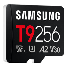 KORTELĖ SAMSUNG T9 microSD Speicherkarte 256GB bis zu 200 MB / s Lesen ir 130 MB / s Schreiben MB-MH256T / WW