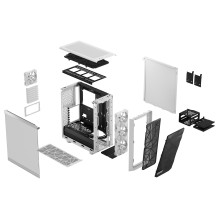 Midi Fractal Design Meshify 2 Compact RGB White TG Clear Tint Gaming Gehäuse