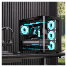 Midi Aerocool P500C-G-BK-v1 (black, Tempered Glass x 3)