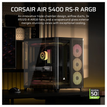Midi Corsair Air 5400 RS-R ARGB Schwarz ATX Gaming Gehäuse