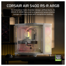 Midi Corsair Air 5400 RS-R ARGB Weiß Midi Tower ATX Gaming Gehäuse