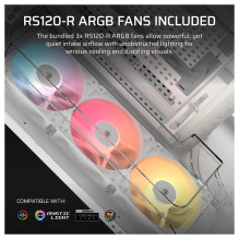Midi Corsair Air 5400 RS-R ARGB Weiß Midi Tower ATX Gaming Gehäuse