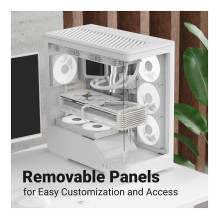 Midi Aerocool P500A-WT-v1 (weiß, Tempered Glass x 2)