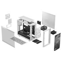 Fractal Design Meshify 2 Lite White TG Clear Tint ATX Gaming Case with Window