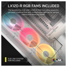 „Midi Corsair Air 5400 LX-R RGB iCUE LINK Weiß Midi Tower ATX Gaming Gehäuse“