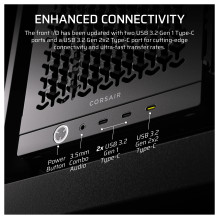 Midi CORSAIR Frame 4000D LCD RS ARGB Schwarz Midi Tower ATX Gaming Gehäuse