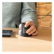 R-Go mouse HE ergonomic left Bluetooth large black / silver
