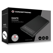 2.5" CONCEPTRONIC HDD Enclosure SATA HDD / SSD USB-A / C 6Gbps black