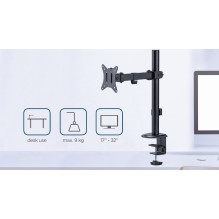 Gembird MA-D1-03 monitor mount / stand 81.3 cm (32") Desk Black Gembird MA-D1-03 monitor mount / stand 81.3 cm (32") Desk Black