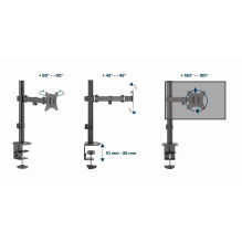Gembird MA-D1-03 monitor mount / stand 81.3 cm (32") Desk Black Gembird MA-D1-03 monitor mount / stand 81.3 cm (32") Desk Black