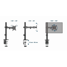 Gembird MA-D1-03 monitor mount / stand 81.3 cm (32") Desk Black Gembird MA-D1-03 monitor mount / stand 81.3 cm (32") Desk Black