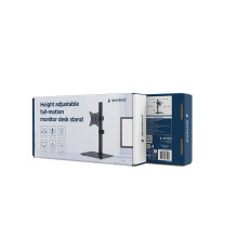 Gembird MS-D1ST-03 monitoriaus stalo stovas, pilno judėjimo, 17'-32', juodas