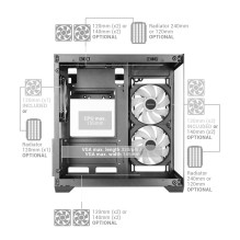Mars Gaming MCVIEW3 computer case Mini Tower Black Mars Gaming MCVIEW3 computer case Mini Tower Black