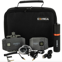 Belaidis mikrofonas - Comica CVM-WS50B kompaktiška sistema 2.4GHz juoda