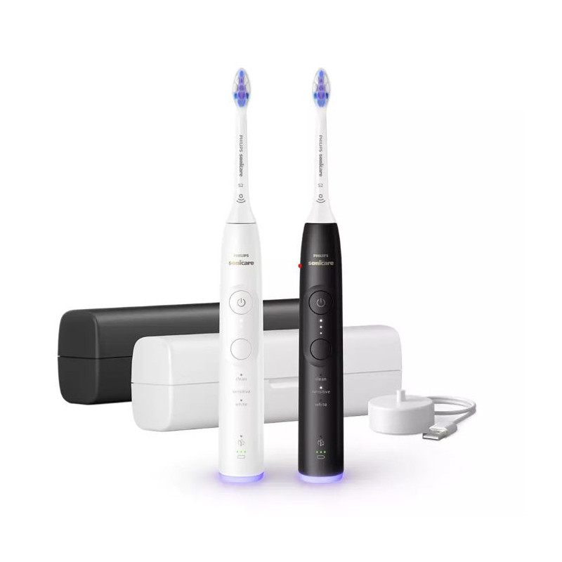 Philips - Sonicare White and Black Electric Toothbrushes Series 6500 HX7419 / 01