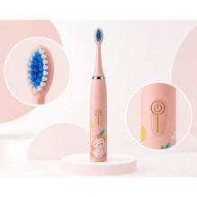„iLike Kids“ įkraunamas „Sonic“ elektrinis dantų šepetėlis, USB įkrovimas, 3 šepetėlio galvutės (1 + 2 keičiamos galvutė „iLike Kids“ įkraunamas „Sonic“ elektrinis dantų šepetėlis, USB įkrovimas, 3 šepetėlio galvutės (1 + 2 keičiamos galvutė