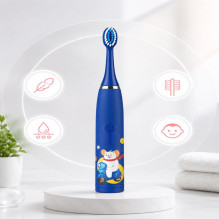„iLike Kids“ įkraunamas „Sonic“ elektrinis dantų šepetėlis, USB įkrovimas, 3 šepetėlio galvutės (1 + 2 keičiamos galvutė „iLike Kids“ įkraunamas „Sonic“ elektrinis dantų šepetėlis, USB įkrovimas, 3 šepetėlio galvutės (1 + 2 keičiamos galvutė