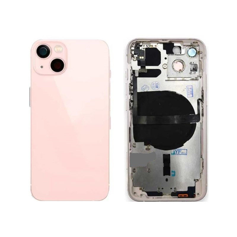 Galinis dangtelis iPhone 13 Pink su NFC ir įkrovimo šleifu, mikrofonu originalus (used Grade B)